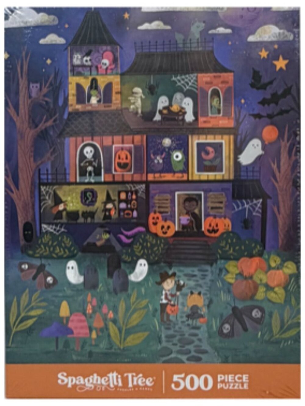 Spaghetti Tree Spooky Manor 500 Piece Jigsaw Puzzle NEW Sealed Halloween